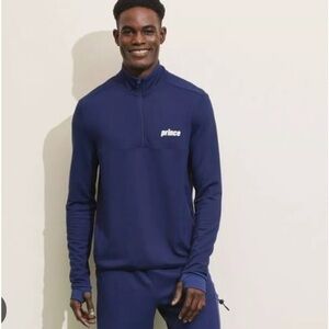 Prince Pickleball for Target Men's Ponte 1/4 Zip Pullover - Navy Blue NEW!